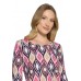 Betty Barclay - 2722 1789 T-shirt 3/4 mouw print roze blauw beige.
